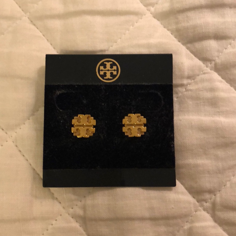 Tory Burch Large T Logo Stud Earrings